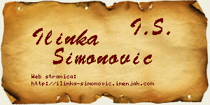 Ilinka Simonović vizit kartica